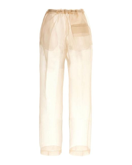 Khaite White Trenton Pants