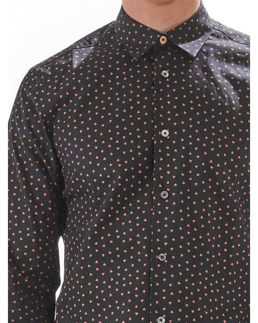 Paul Smith Gray Hearts Shirt for men