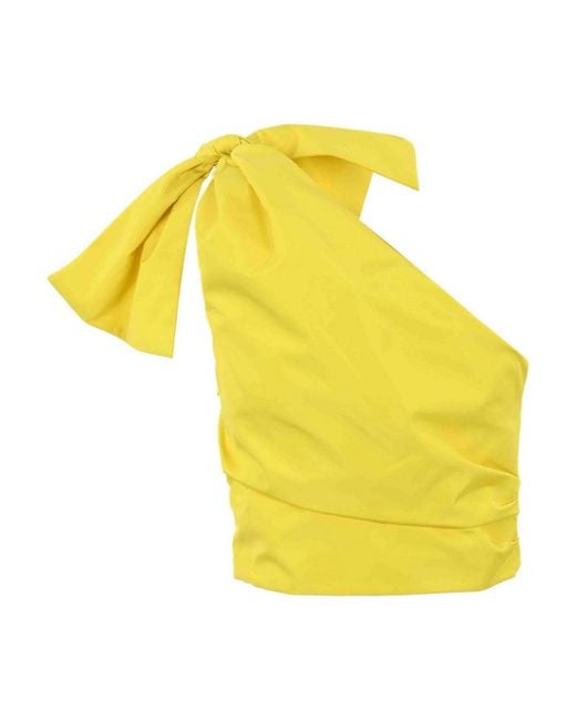 Pinko Yellow Nosiola One-shoulder Top