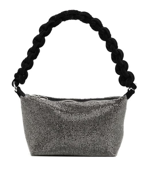 Kara Black Crystal Mesh Cobra Pouch