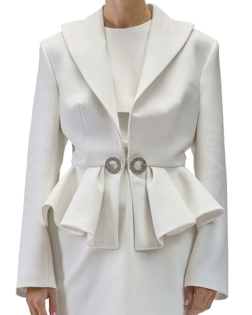 Genny White 1 Button Jacket