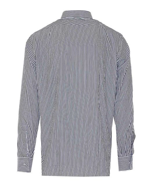 Tom Ford Blue And Striped Shirt for men
