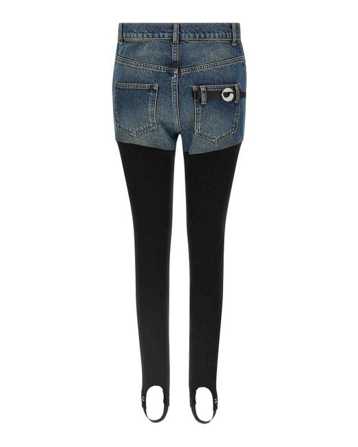 Coperni Blue Hybrid Rib Denim Pants