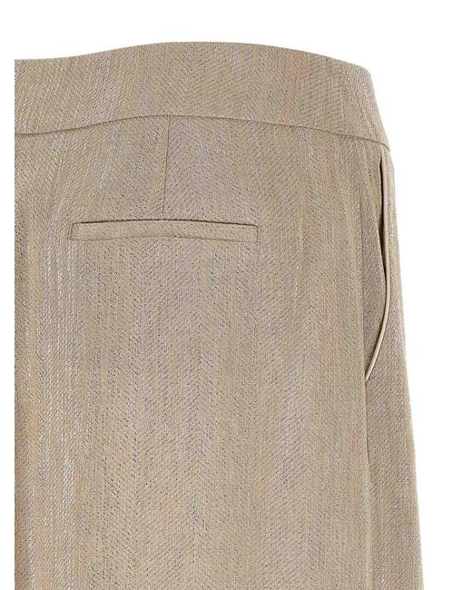 Peserico Natural Lam Thread Skirt