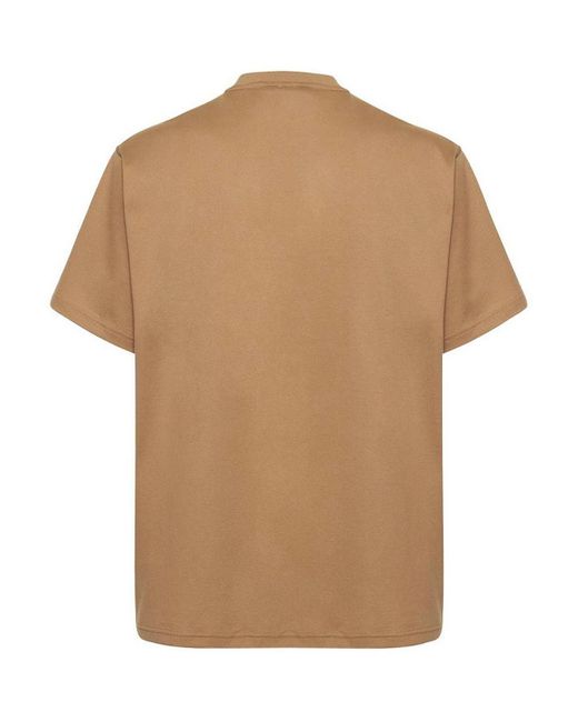 Burberry Natural Cotton T-shirt With Logo Print for men