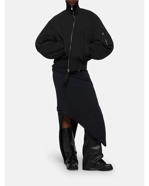 The Attico Black Bomber Jacket
