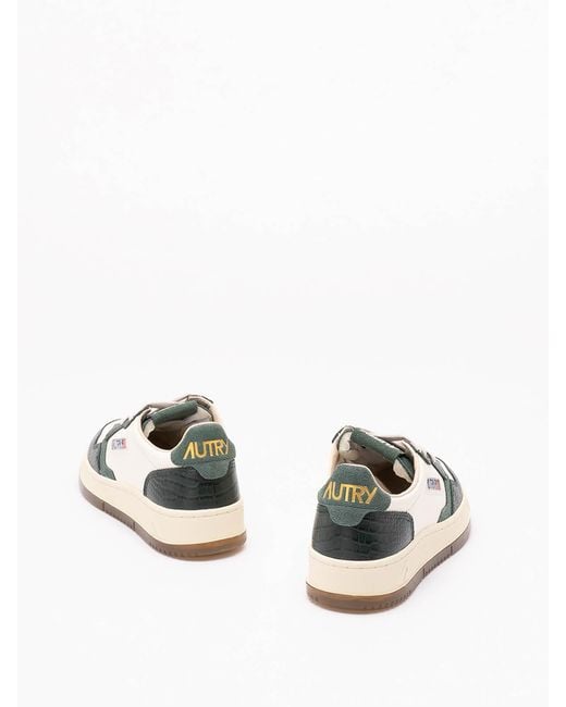 Autry White 'Medalist' Low Sneakers
