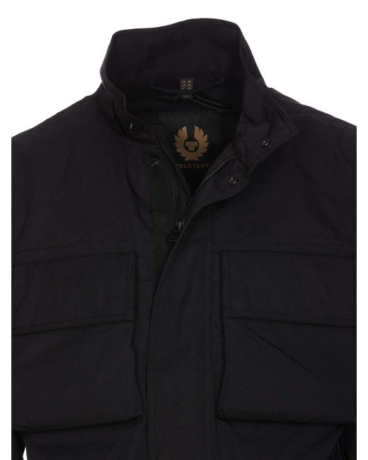 Belstaff Blue Sprint Jacket With Zip And Buttons for men