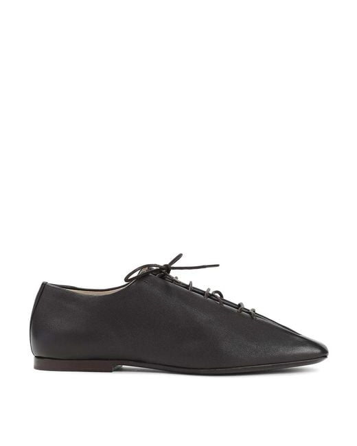 Lemaire Black Souris Flat Classic Derbies