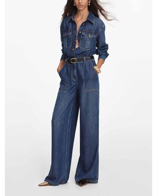 Self-Portrait Blue Jumpsuit