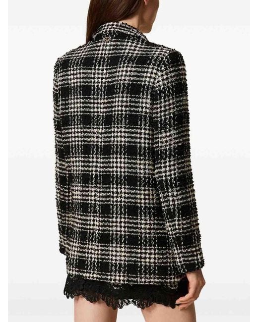 Twinset Black Checked Blazer