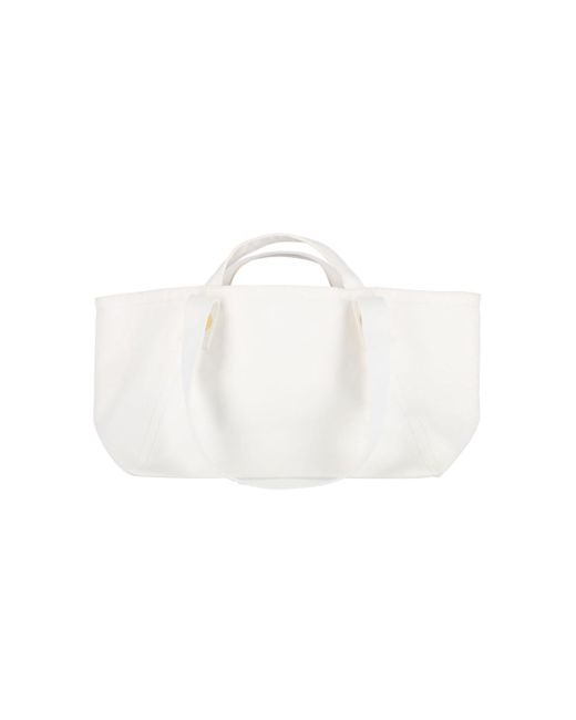 Patou White Large Trapezio Tote Bag