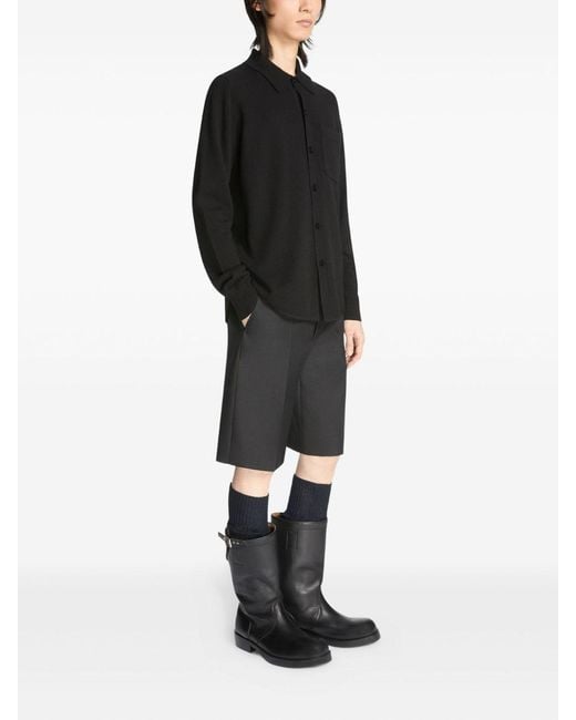 Dries Van Noten Black Cashmere Shirt for men
