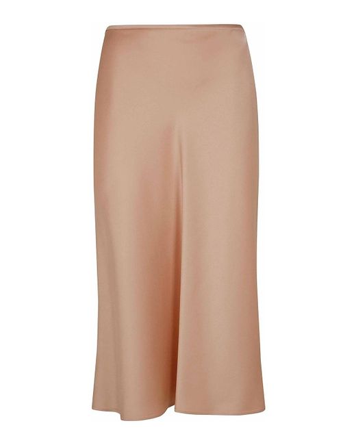 Blumarine Brown Enver Satin Skirt