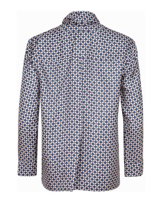 Max Mara Blue Shirt Made Of Silk