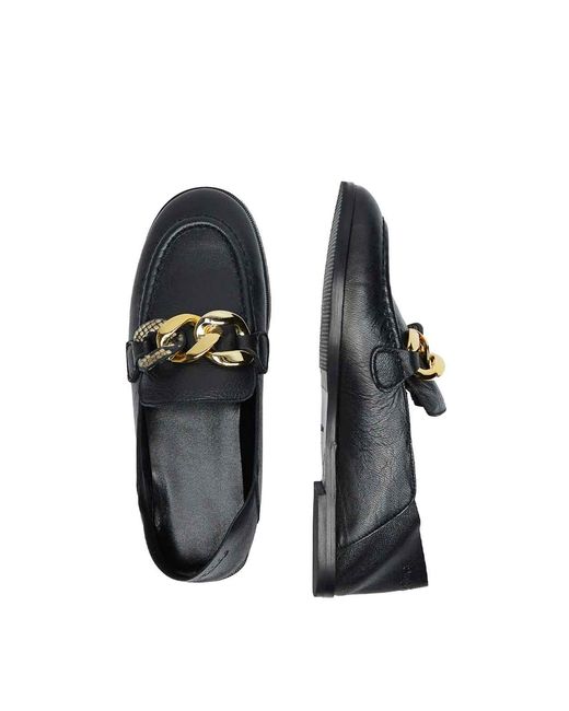 See By Chloé Black Chain Line Moccasin