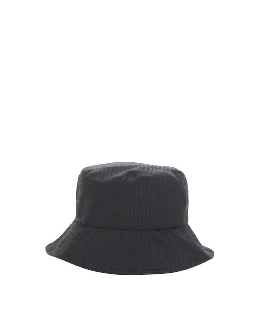 Moschino Black Logo Bucket Hat for men