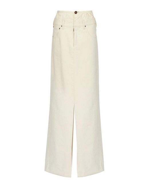 Maison Margiela White Denim Skirt