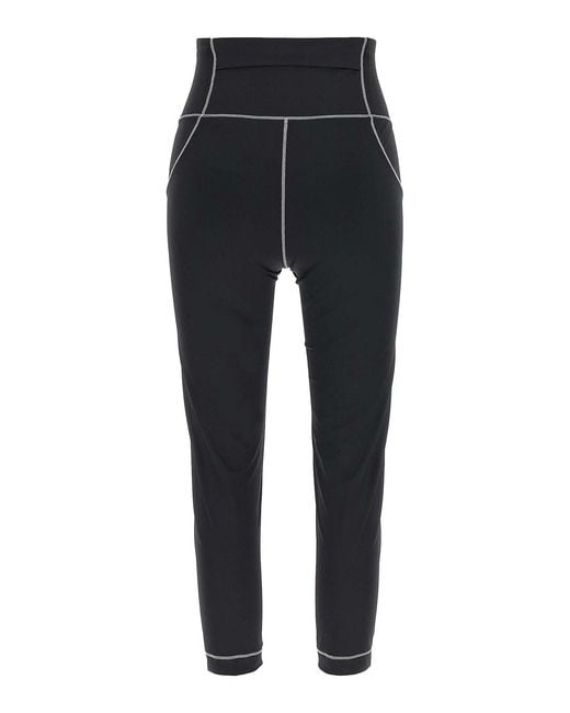 Moncler Black Logo Patch Leggings
