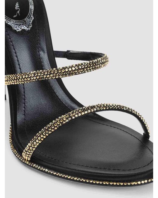 Rene Caovilla Metallic Ren Caovilla High-Heel Sandal