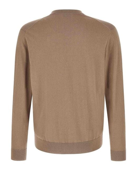 Ballantyne Brown Cardigan Argyle for men