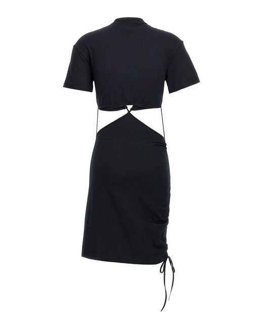 Nensi Dojaka Black Cut-Out T-Shirt Dress