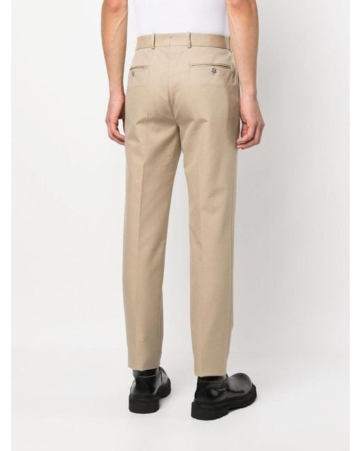 McQueen Natural Tapered Tailored Trousers for men