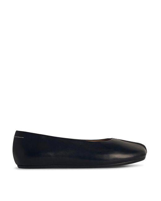 MM6 by Maison Martin Margiela Blue Leather Ballet Flats