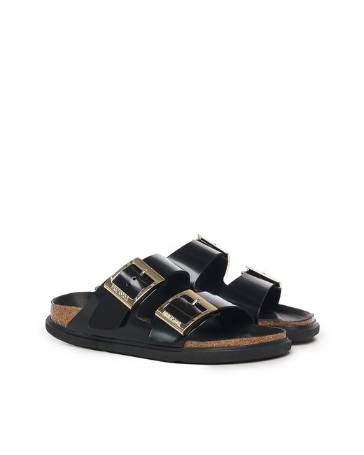 Birkenstock Black Arizona Droplet Buckle Sandals
