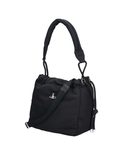 Vivienne Westwood Black Small Orb Bucket Bag