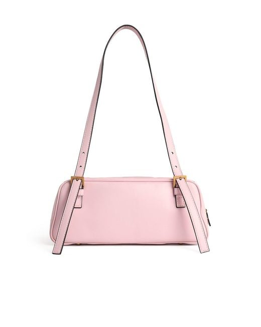 Versace Pink Emblme' Nappa Leather Bowling Bag