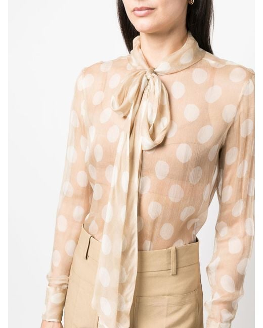 Ermanno Scervino White Polka Dot Blouse