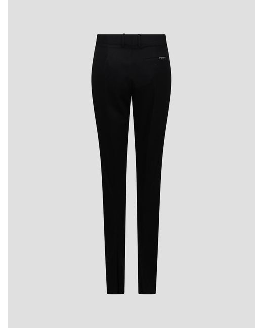 The Attico Black Pants Flared Virgin Wool