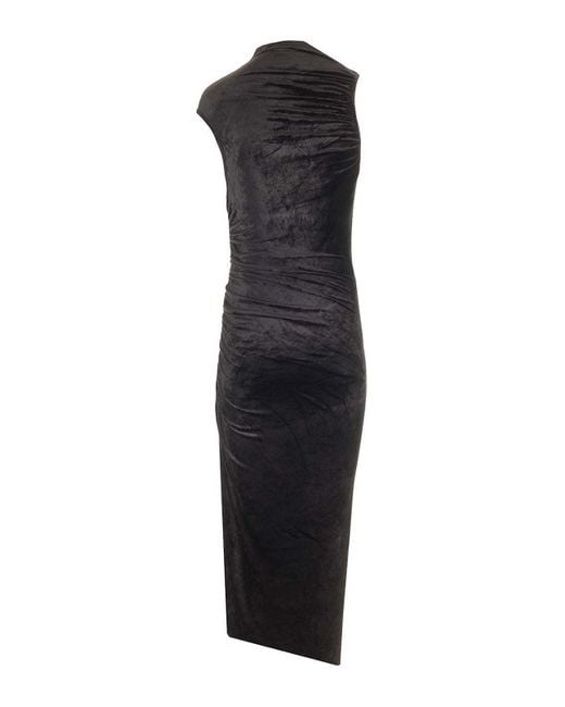 Rick Owens Black Velvet Dress Dresses