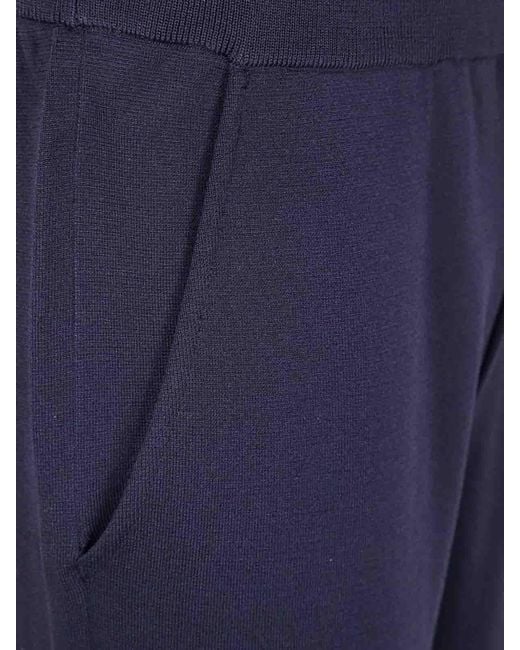 Emporio Armani Blue Straight-Leg Trousers for men