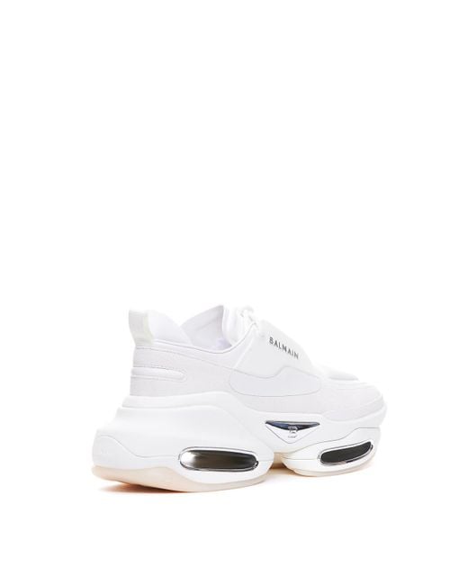 Balmain White B-bold Sneakers for men