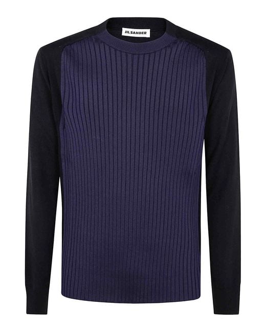 Jil Sander Blue Round Neck for men