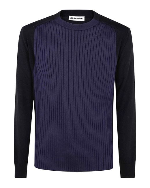 Jil Sander Blue Round Neck for men