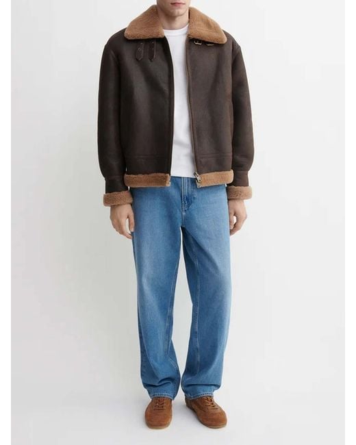 Arma Brown Sano Shearling Vintage Jacket for men