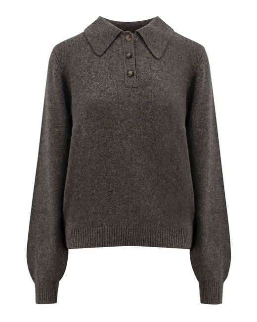 Khaite Gray Cashmere Sweater