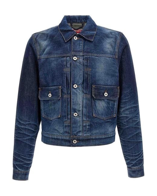 KENZO Blue Japanese Denim Jacket for men