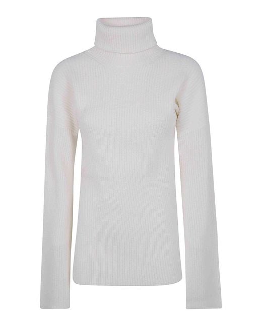 Totême White Slit Sleeves Knit