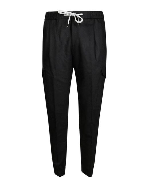 PT Torino Black Pantalone Soft Cargo Jogg for men