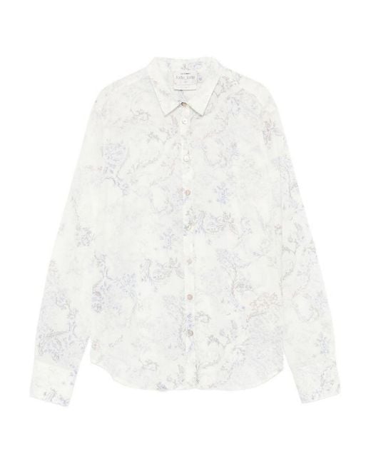 Forte_forte White Patterned Cotton Shirt