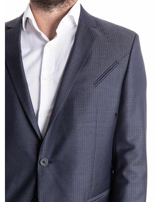 Karl Lagerfeld Blue Wool And Silk Jacket for men