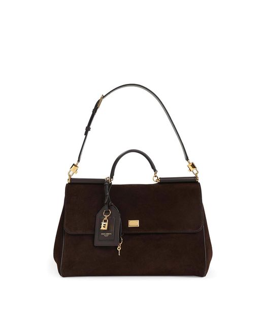 Dolce & Gabbana White Sicily Soft Suede Bag