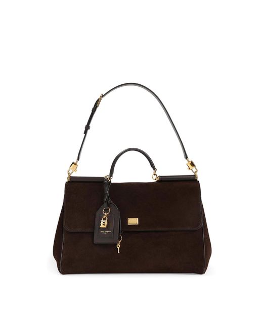 Dolce & Gabbana White Sicily Soft Suede Bag