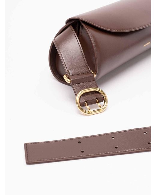 Jil Sander Brown 'Cannolo' Small Bag
