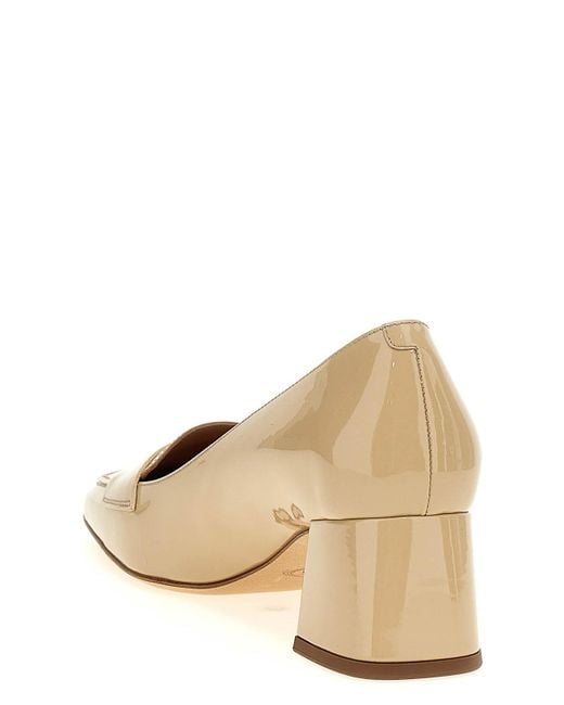 Tod's Natural Patent Leather Pumps