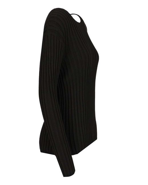 Acne Black Ribbed Sweater